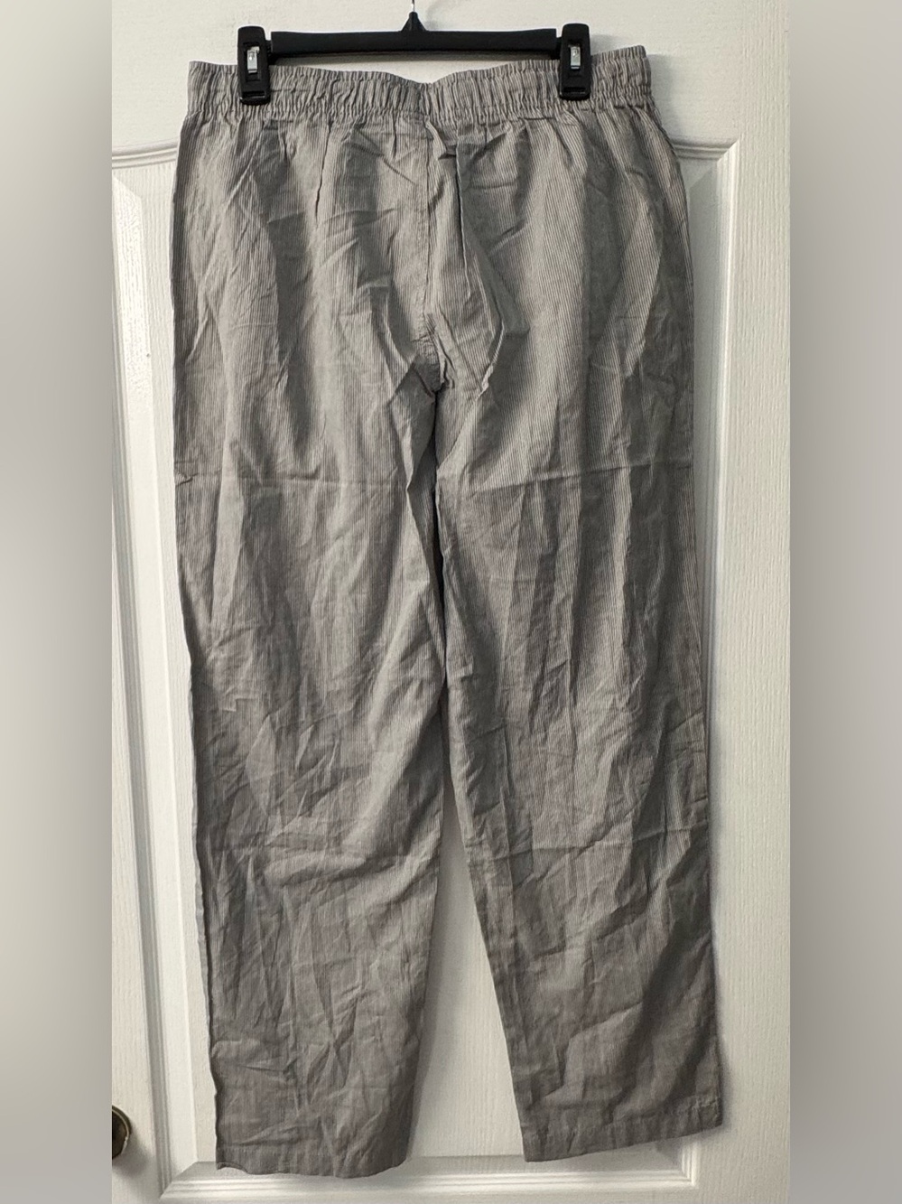 Men's Sonoma Goods For Life® Woven Essential Pajama Pants in Dark Gray Pinstripe - Picture 7 of 12